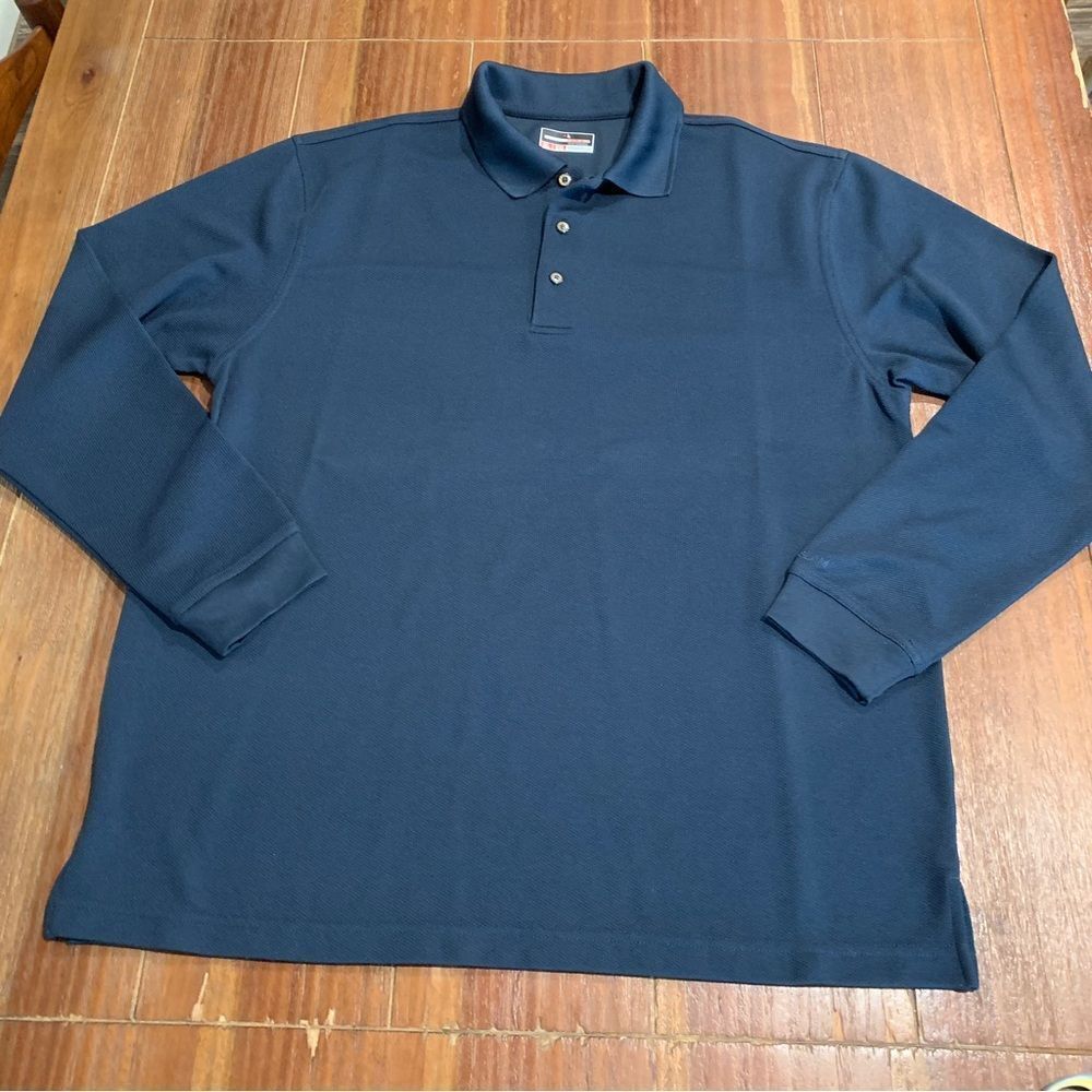 Grand Slam Performance Men’s Navy Blue Long Sleeve Polo Shirt XL